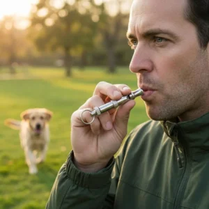 Adjustable Dog Training Whistle – Ultrasonic Stainless Steel