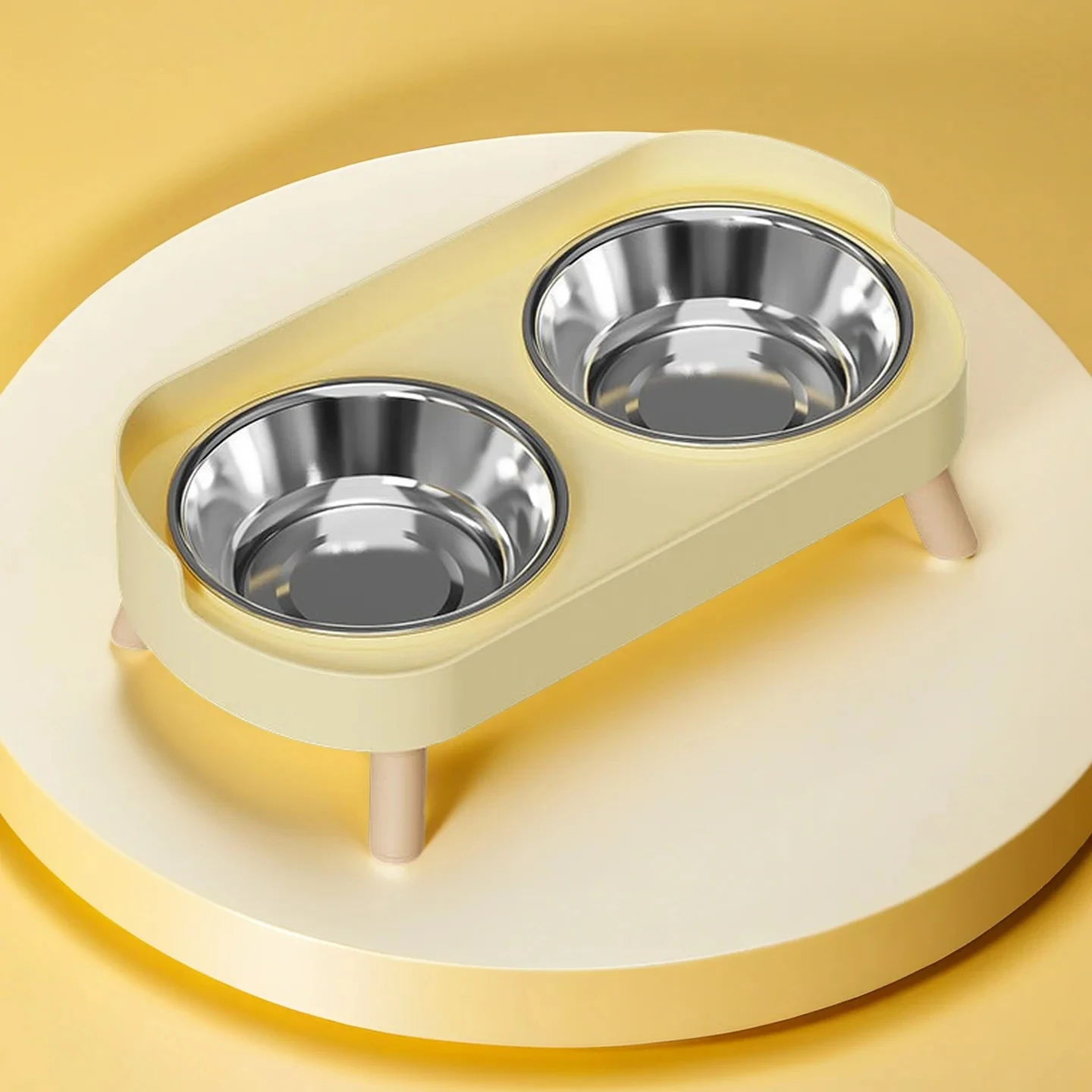 Elevated Dog & Cat Feeder with Dual Stainless Steel Bowls - Image 9