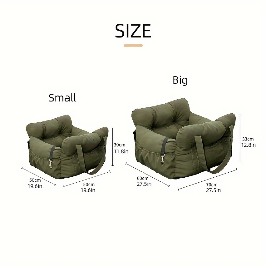 Dog Car Seat with Safety Belt – Portable Booster Seat for Small & Medium Dogs - Image 3