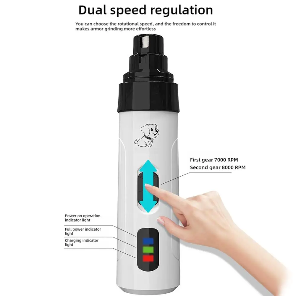 Electric Dog Nail Grinder – USB Rechargeable Pet Nail Trimmer - Image 6