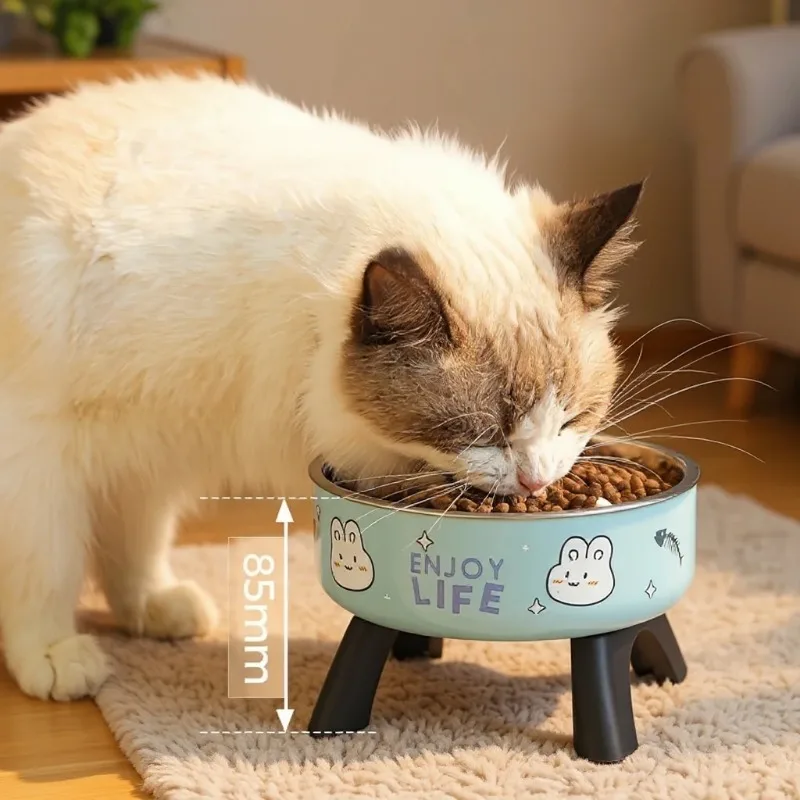 Elevated Stainless Steel Pet Bowl – Non-Slip Dog & Cat Feeding Bowl
