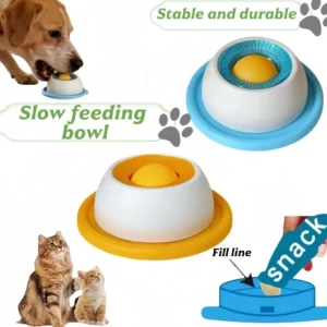 Slow Feeder Lick Bowl for Dogs & Cats – Non-Slip Pet Feeding Bowl