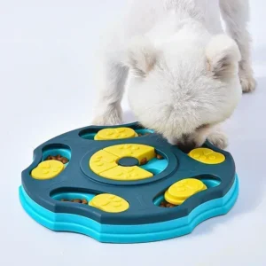 Interactive Dog Puzzle Feeder – Slow Feeder IQ Training Toy