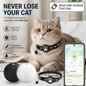 Anti Lost Cat Collar for GPS Tracker – Protective Smart Tag Collar
