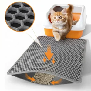 Double Layer Cat Litter Mat – Waterproof Trapping Mat
