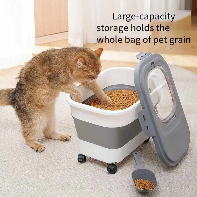 Collapsible Airtight Pet Food Storage Container – 13LB/33LB - Image 2