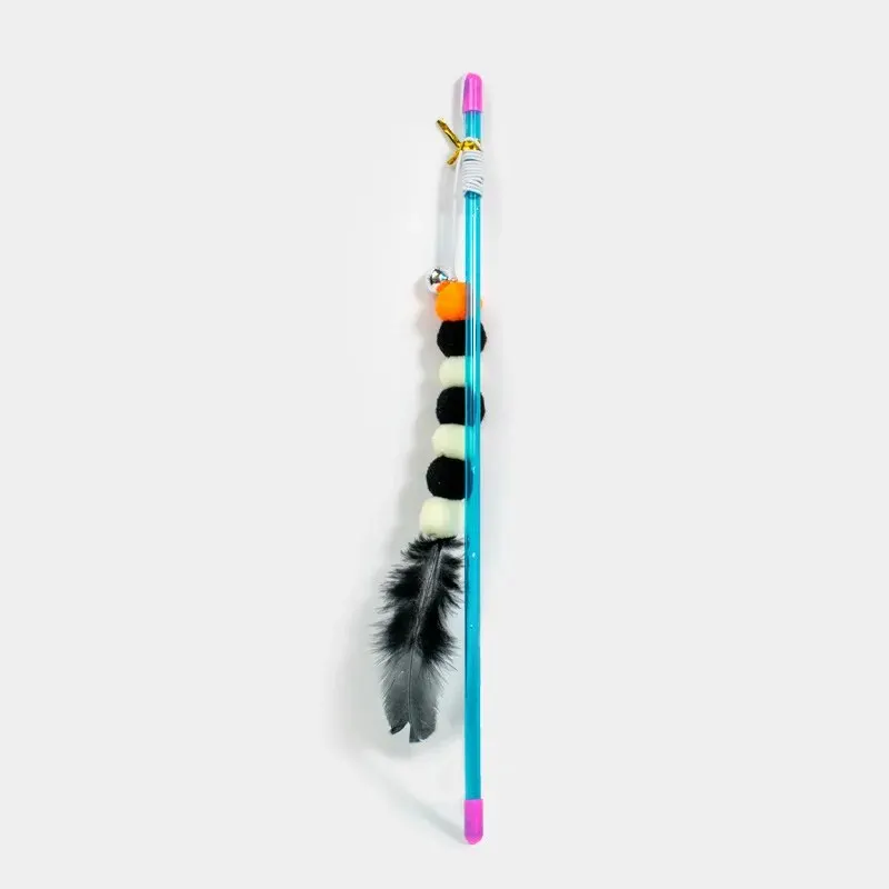 Interactive Cat Wand Toy – Faux Fur Bug Teaser Stick - Image 7