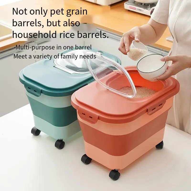 Collapsible Airtight Pet Food Storage Container – 13LB/33LB - Image 5