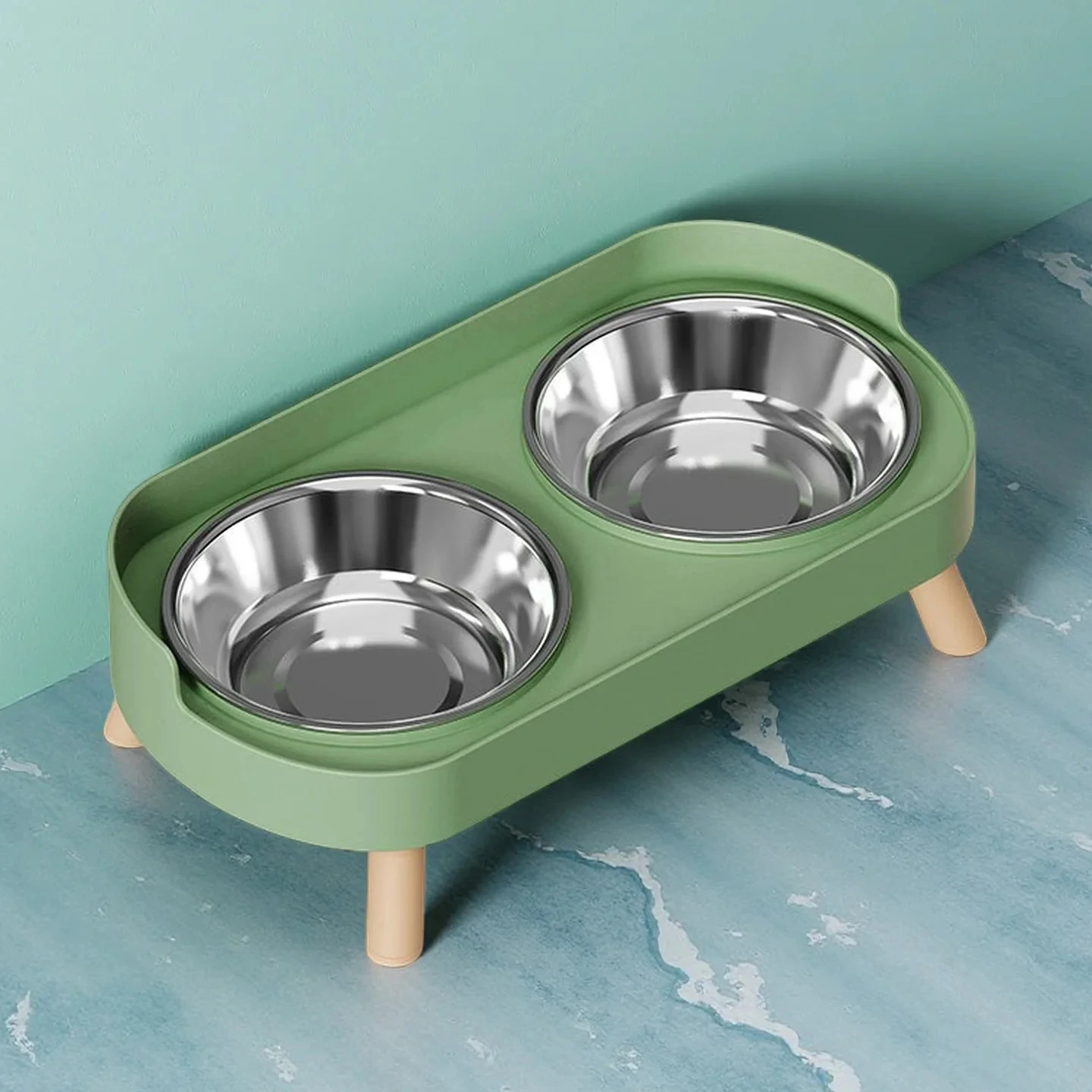 Elevated Dog & Cat Feeder with Dual Stainless Steel Bowls - Image 10