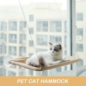 Window Cat Hammock Bed – Hanging Window Perch for Indoor Cats