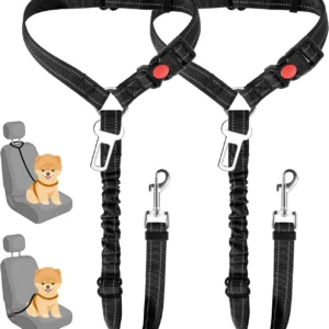 2 In 1 Adjustable Dog Seat Belt & Safety Leash for Car