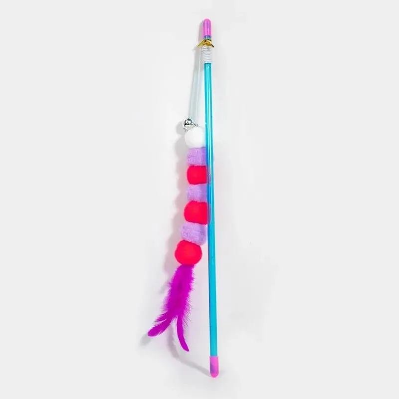 Interactive Cat Wand Toy – Faux Fur Bug Teaser Stick - Image 8