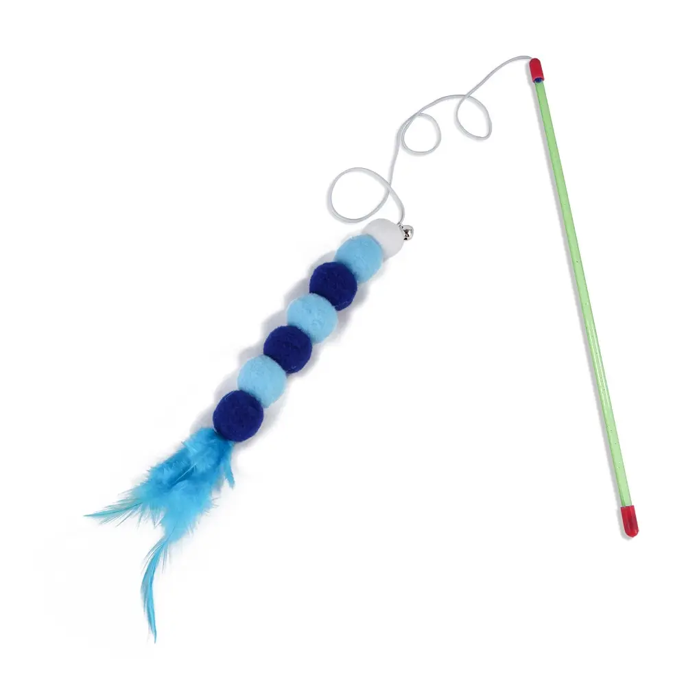 Interactive Cat Wand Toy – Faux Fur Bug Teaser Stick - Image 6