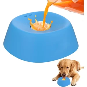 Anti-Choking Slow Feeder Dog Bowl – Non-Slip Slow Feed Bowl with Lick Pad for Bone Broth & Yogurt