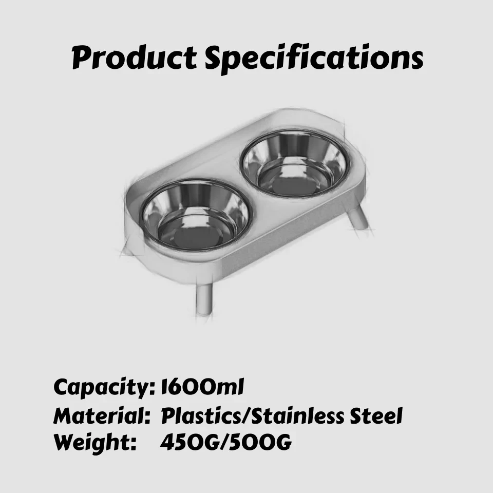 Elevated Dog & Cat Feeder with Dual Stainless Steel Bowls - Image 5