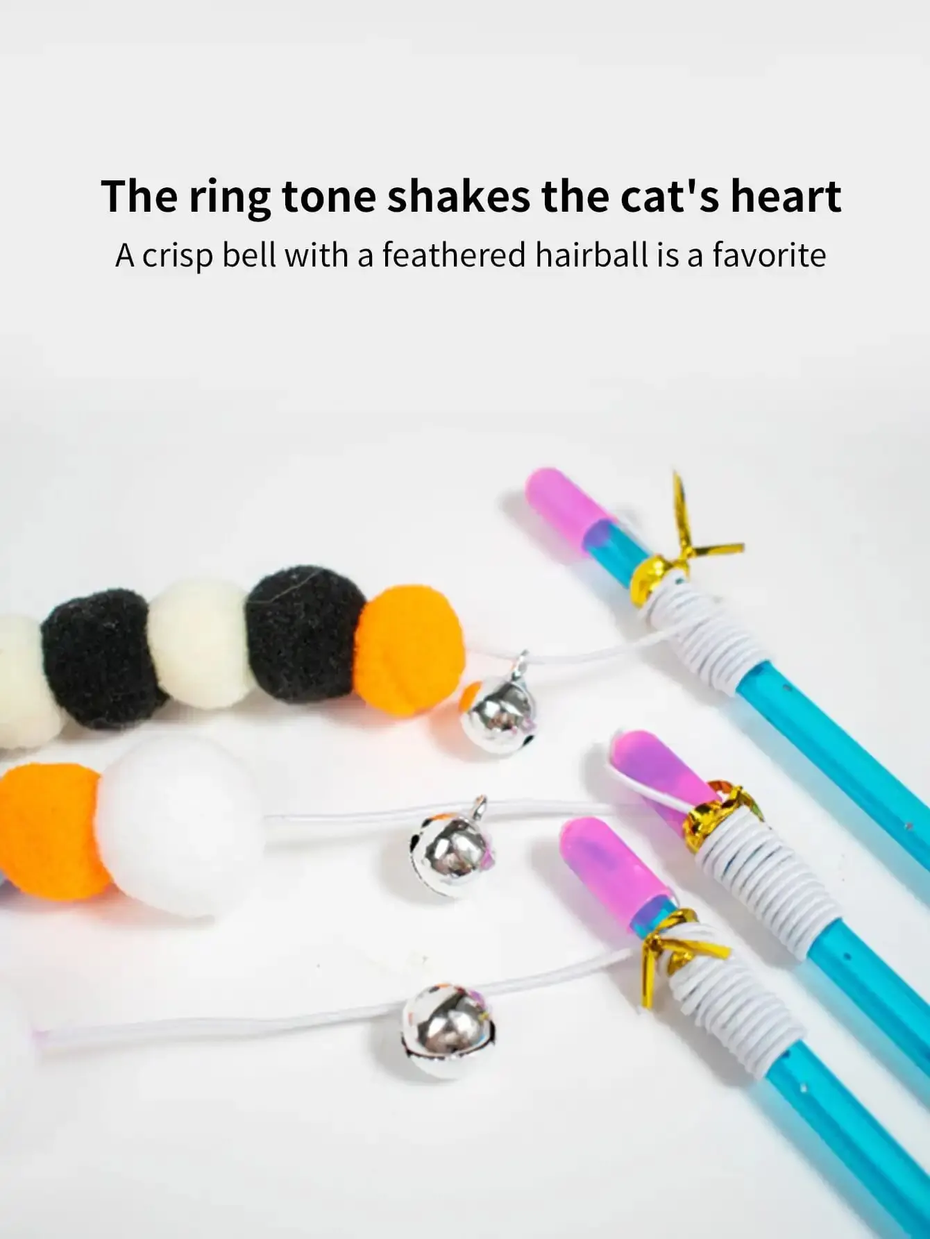 Interactive Cat Wand Toy – Faux Fur Bug Teaser Stick - Image 5