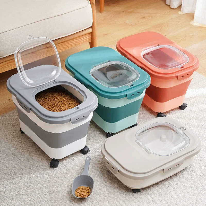 Collapsible Airtight Pet Food Storage Container – 13LB/33LB