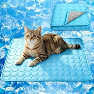 2026 Upgraded Cat Cooling Mat – Self Cooling Ice Silk Pad for Indoor Cats