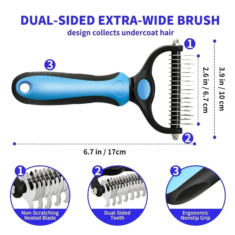 Self Cleaning Pet Deshedding Brush - Image 6