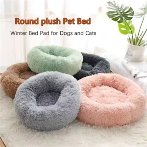 Calming Plush Donut Pet Bed
