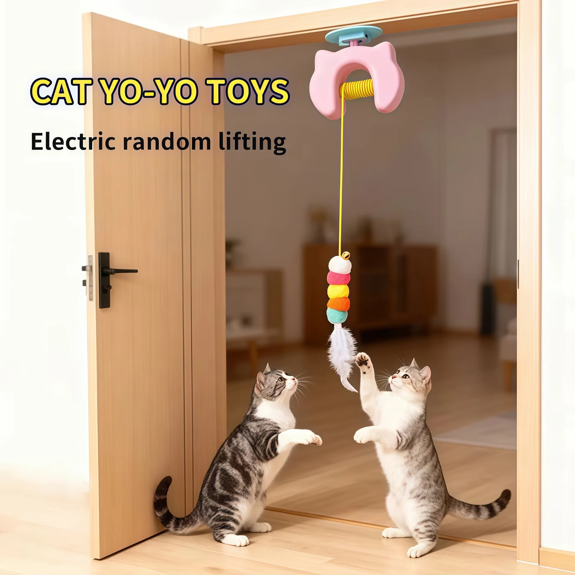 Automatic Hanging Cat Toy – Electric Feather Teaser