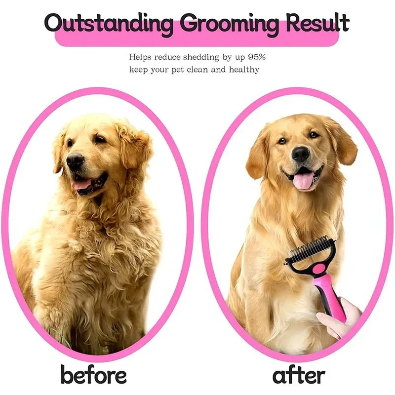 Self Cleaning Pet Deshedding Brush - Image 4