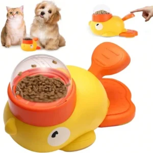 2-in-1 Duck Slow Feeder & Dog Puzzle Toy