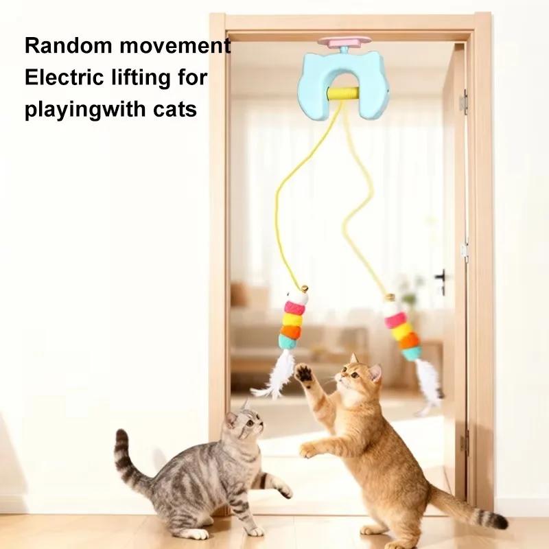 Automatic Hanging Cat Toy – Electric Feather Teaser - Image 4